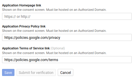 Consent configuration