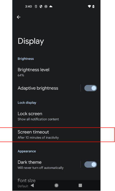 Figure 10: This shows the Secondary Seeker's Display options allowing sufficient test time for the Primary device.