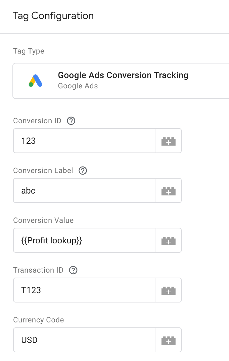 Ads Conversion Tracking with Conversion Value